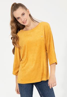 Kadın Safran Bisiklet Yaka Sweatshirt - 50256479016