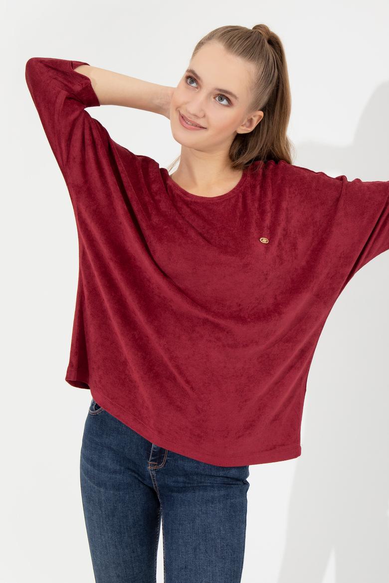 Kadın Vişne Sweatshirt - 50256479029