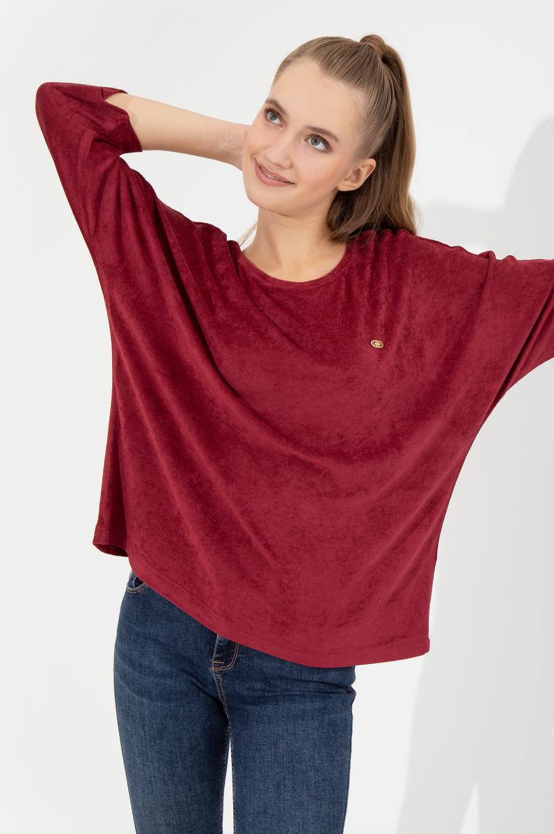 Kadın Vişne Sweatshirt