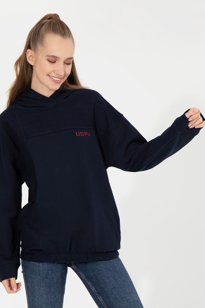 Kadın Lacivert Kapüşonlu Sweatshirt - 50261256016