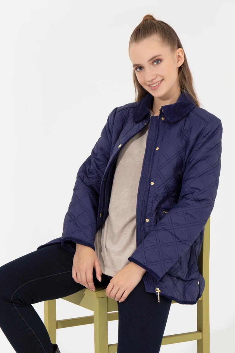 Kadın Lacivert Kaban - 50253189003