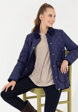 Kadın Lacivert Kaban - 50253189003