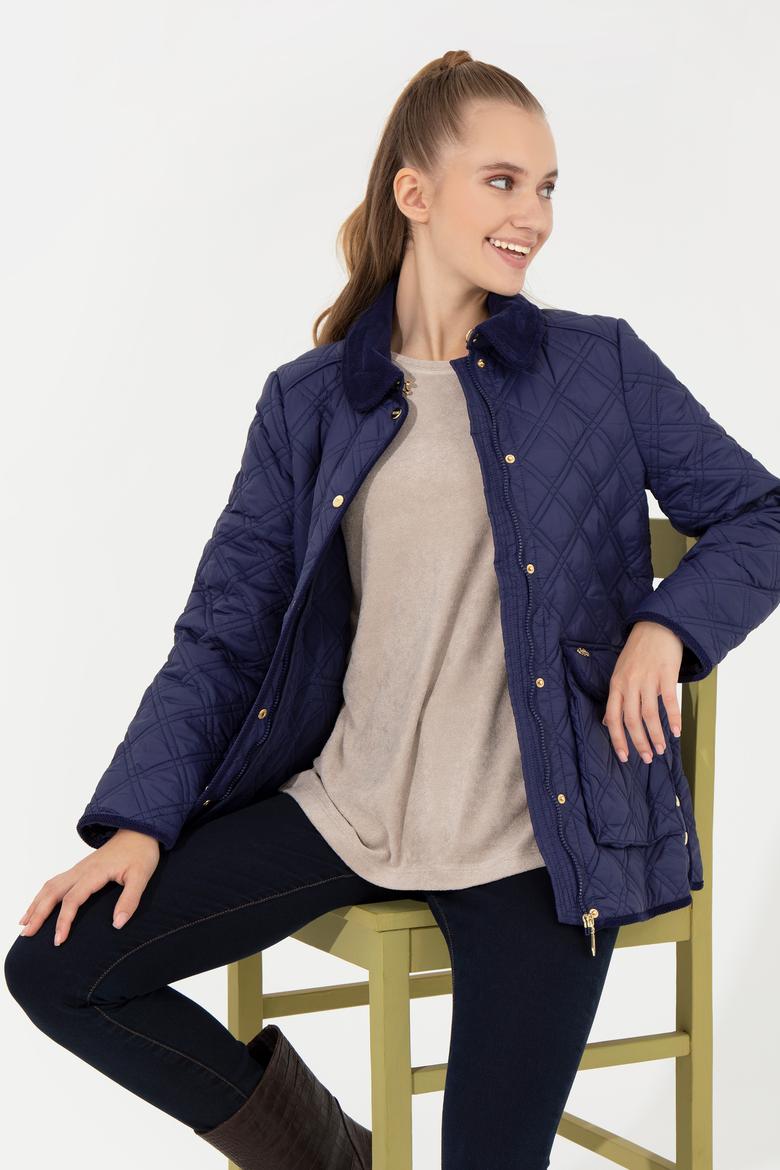 Kadın Lacivert Kaban