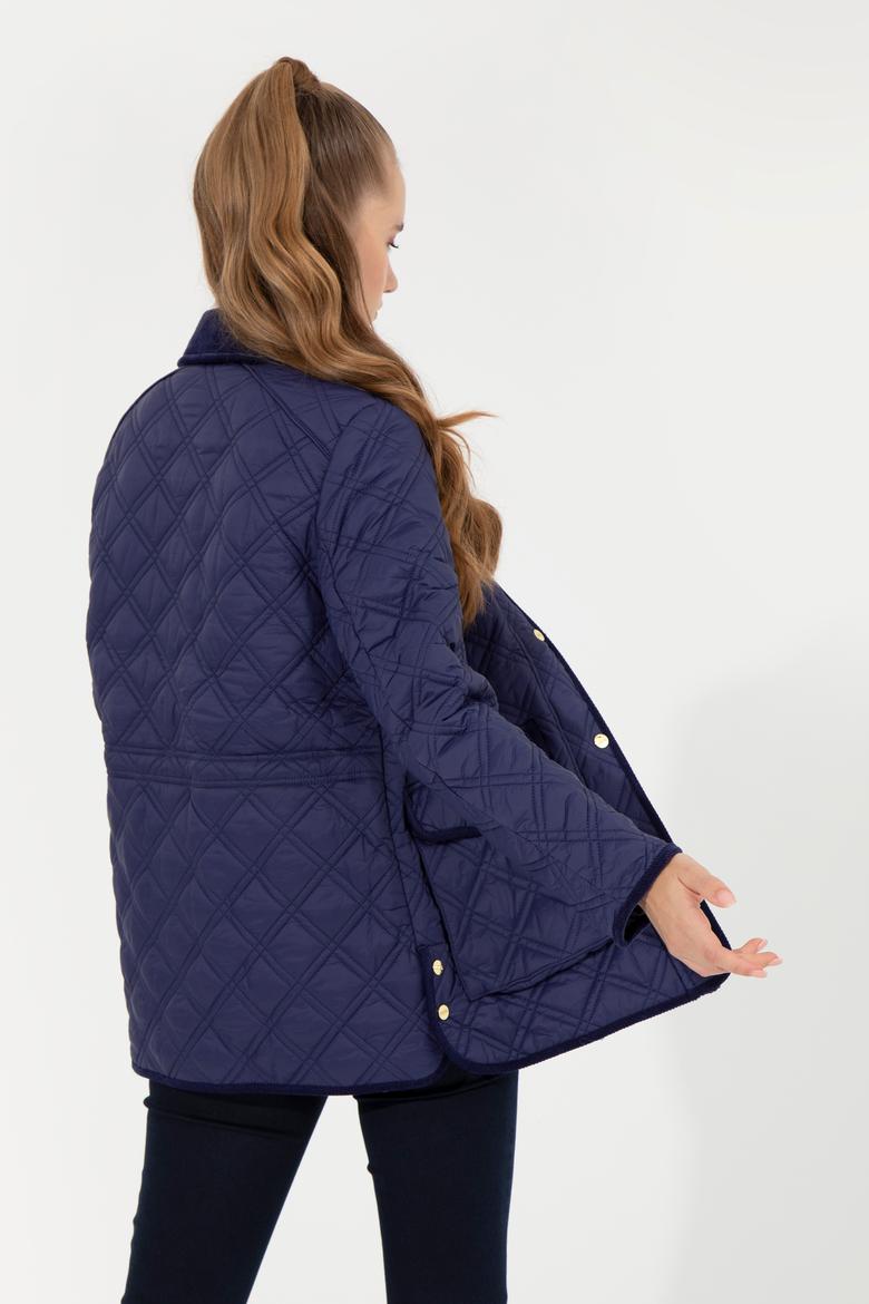 Kadın Lacivert Kaban - 50253189003