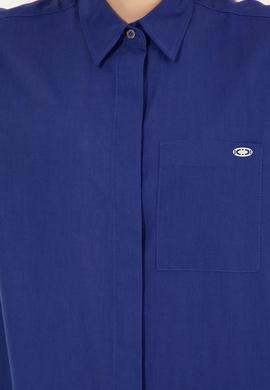 Kadın Mavi Uzun Kollu Gömlek - 50251872027