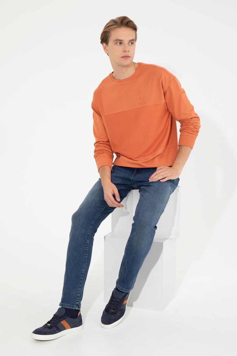 Erkek Kiremit Sweatshirt