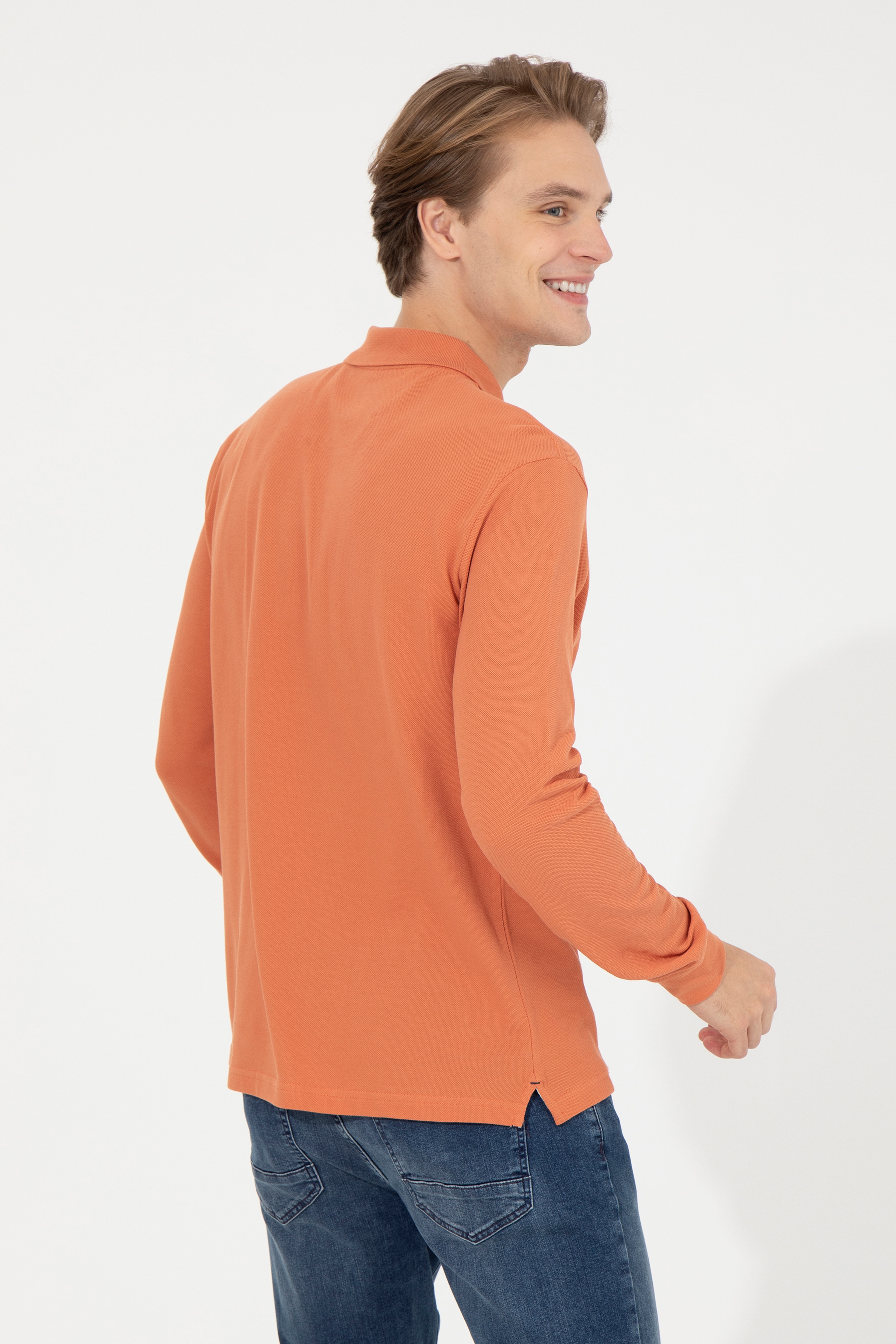 Erkek Kiremit Basic Sweatshirt