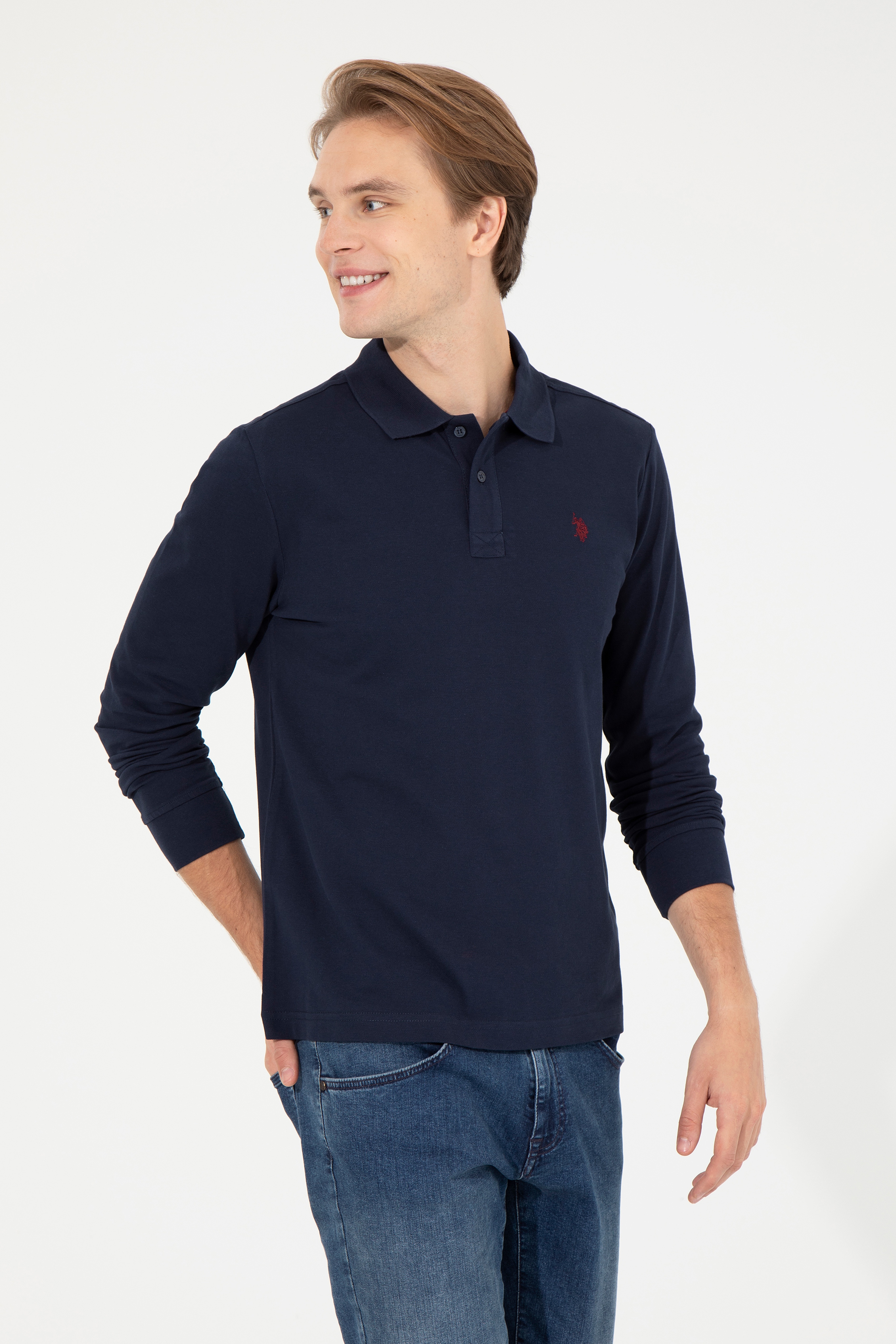 Erkek Lacivert Basic Sweatshirt - Image 1