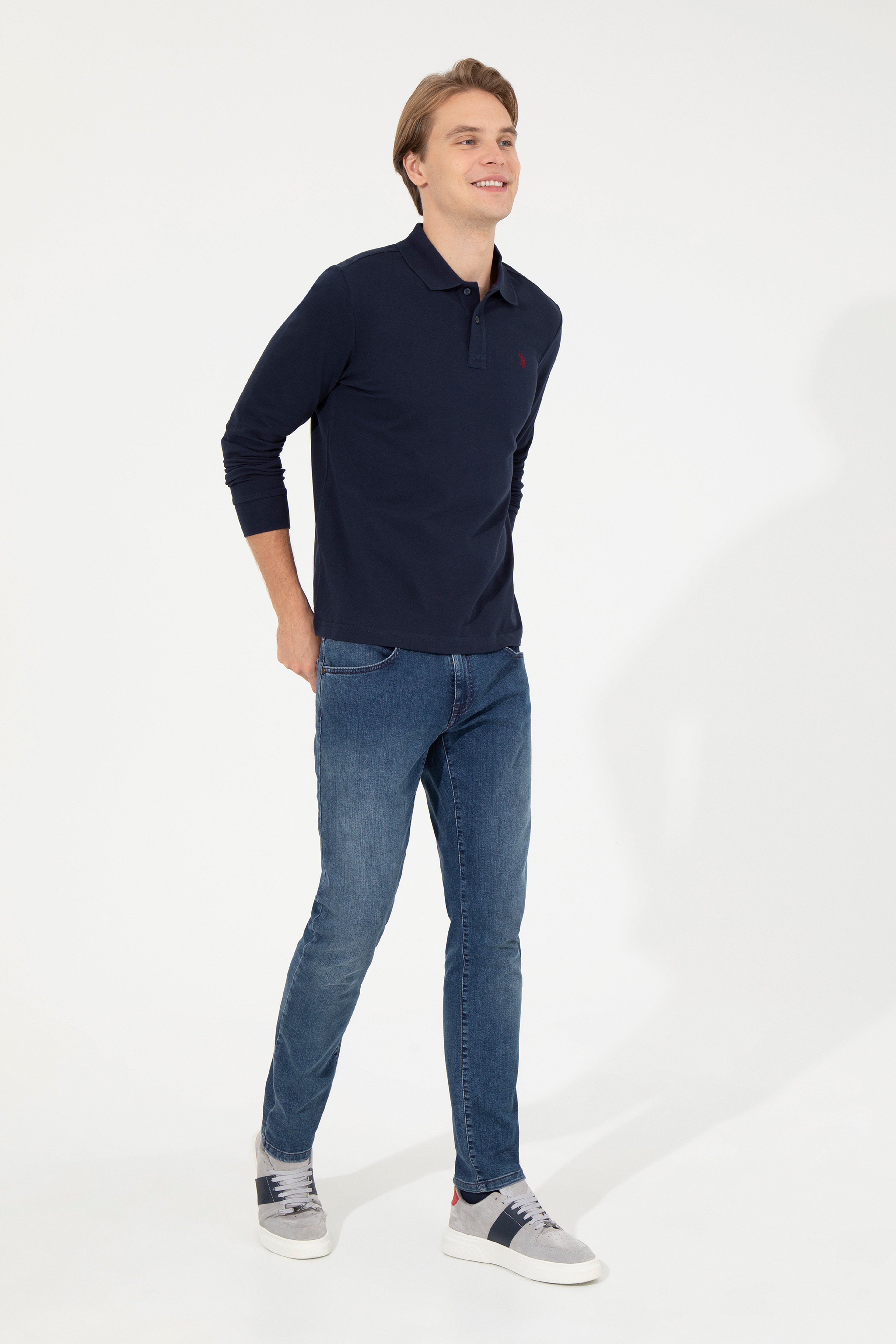 Erkek Lacivert Basic Sweatshirt