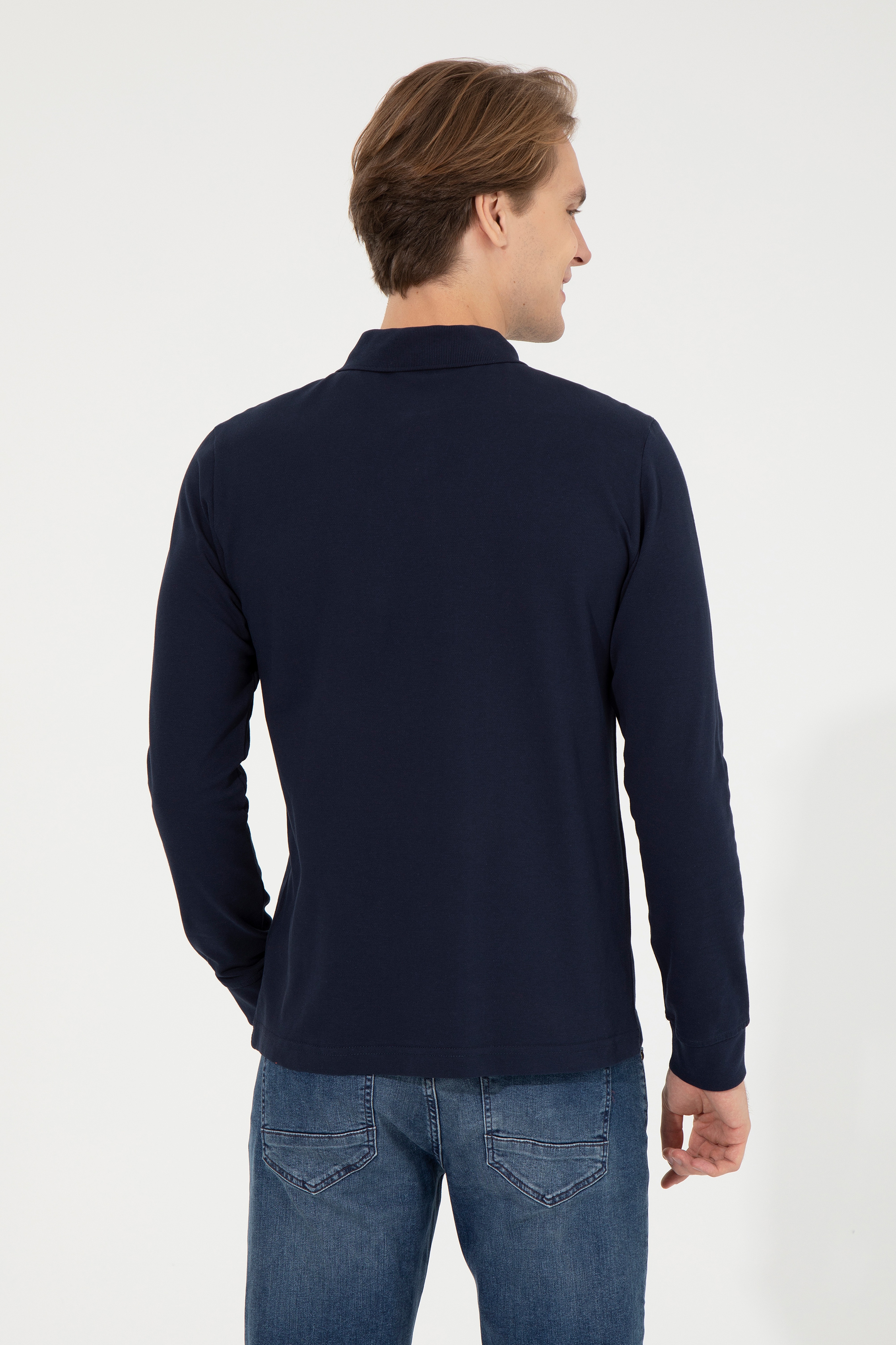 Erkek Lacivert Basic Sweatshirt