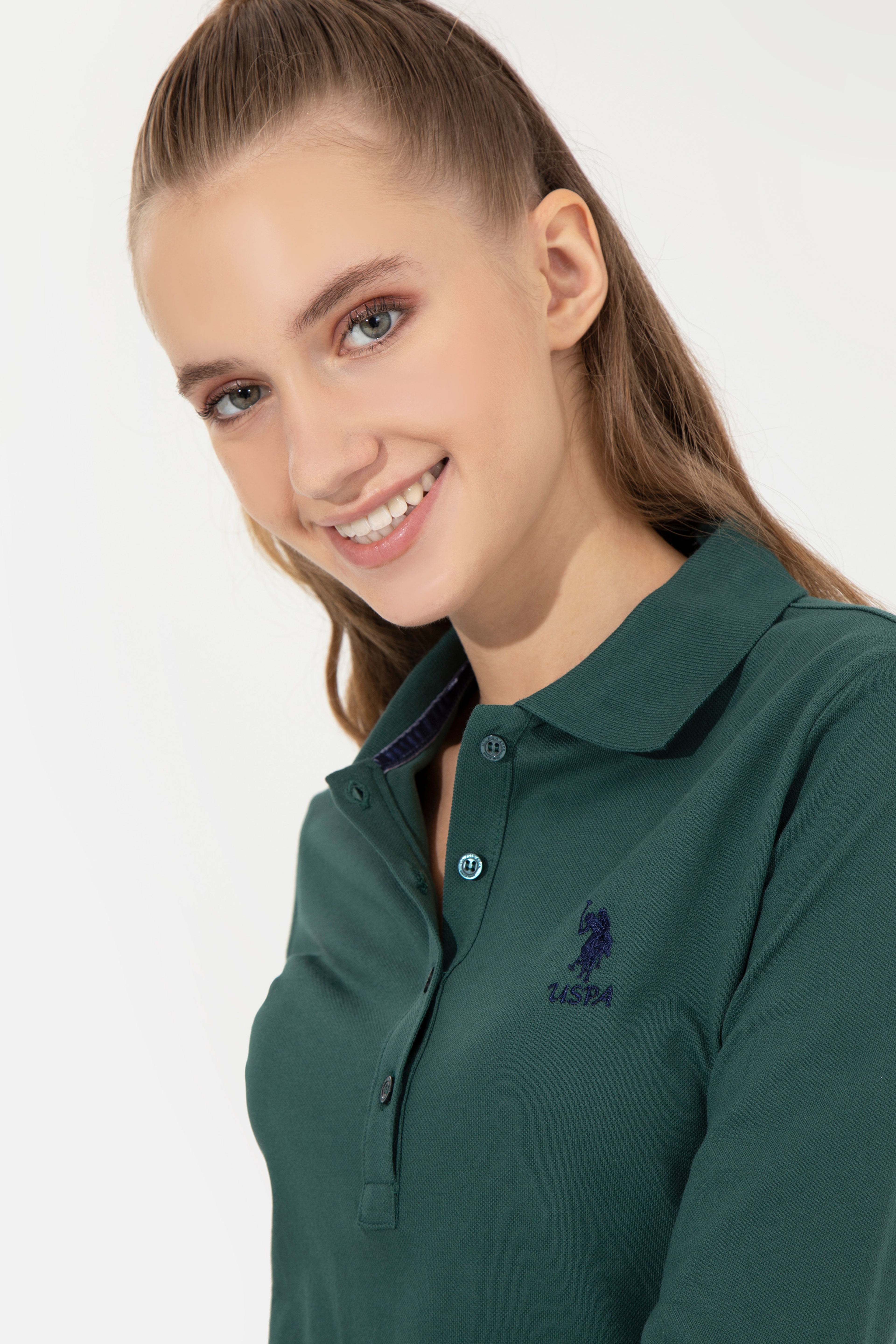 Kadın Yeşil Basic Sweatshirt - Image 2