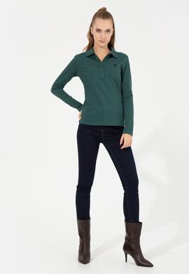 Kadın Yeşil Basic Sweatshirt - 50256259064