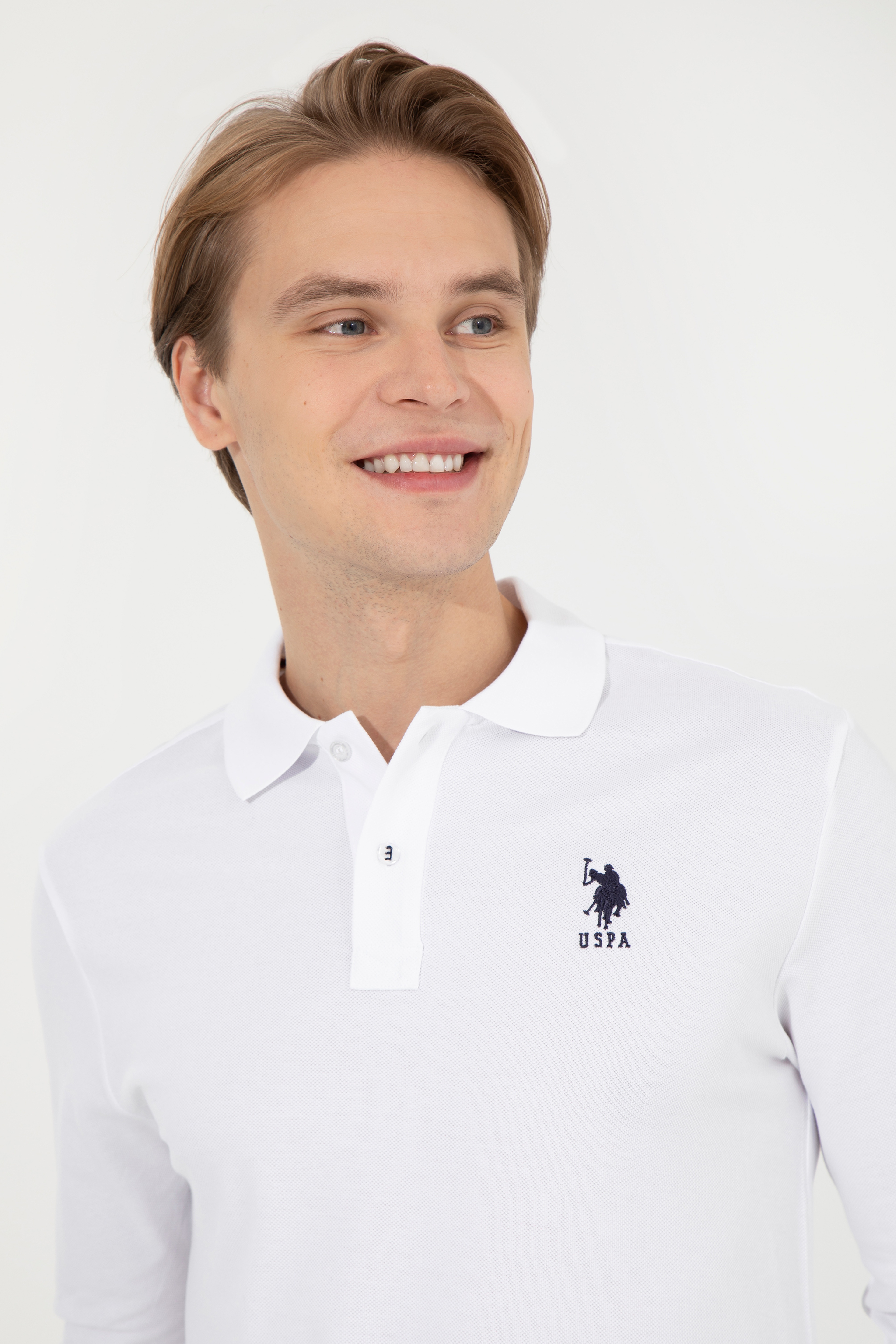 Erkek Beyaz Basic Sweatshirt