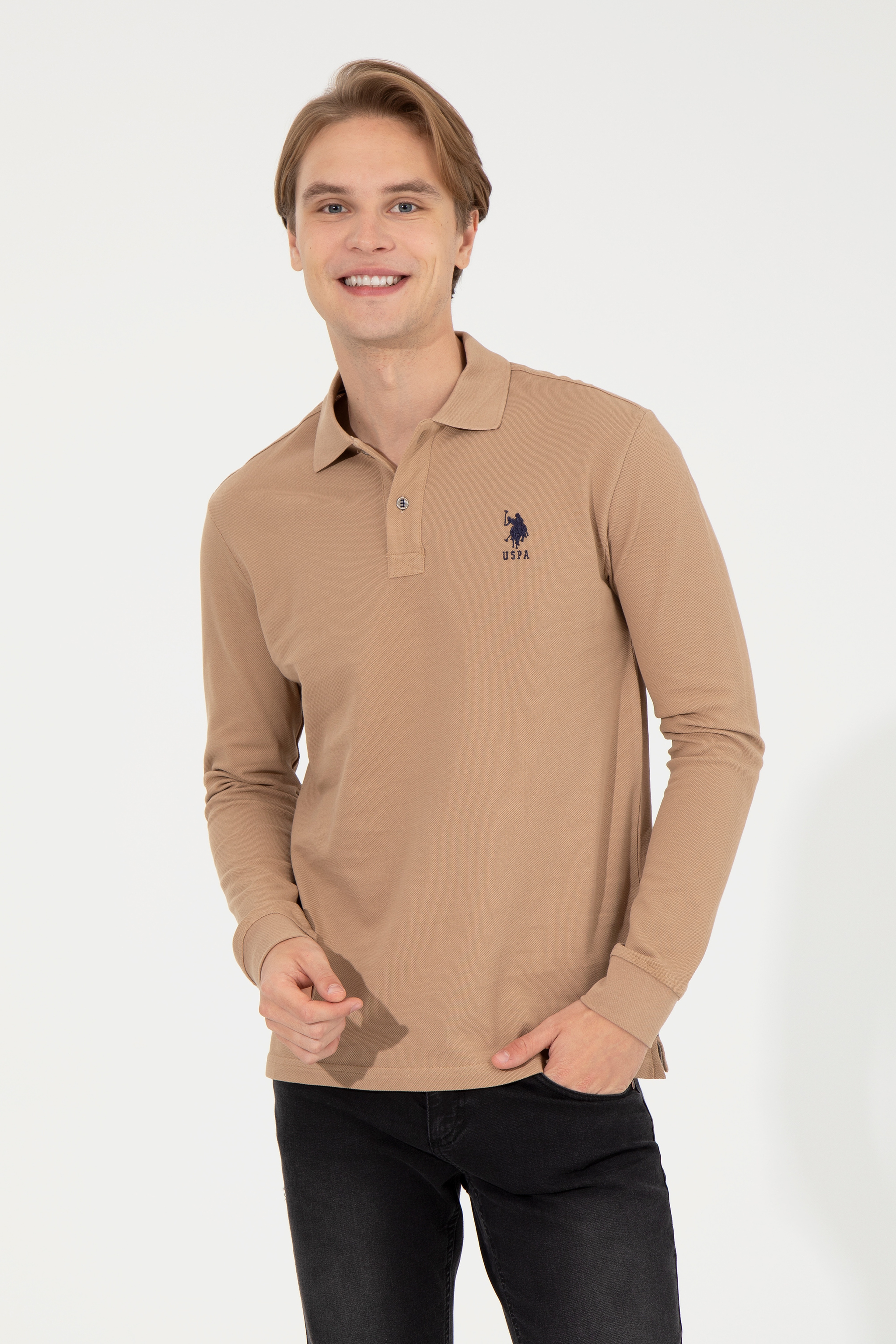 Erkek Camel Basic Sweatshirt - Image 2