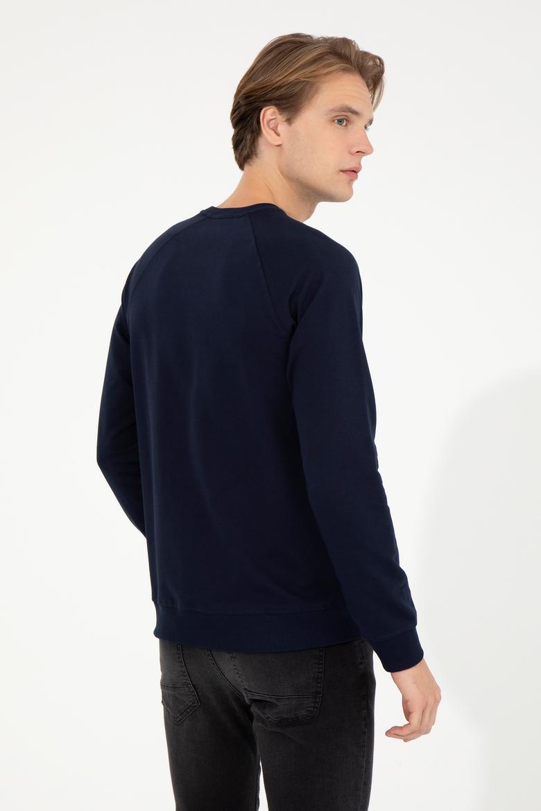 Erkek Lacivert Basic Sweatshirt - 50253181005