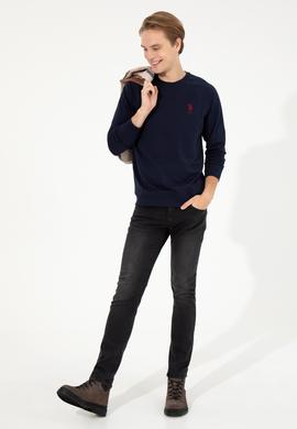 Erkek Lacivert Basic Sweatshirt - 50253181005
