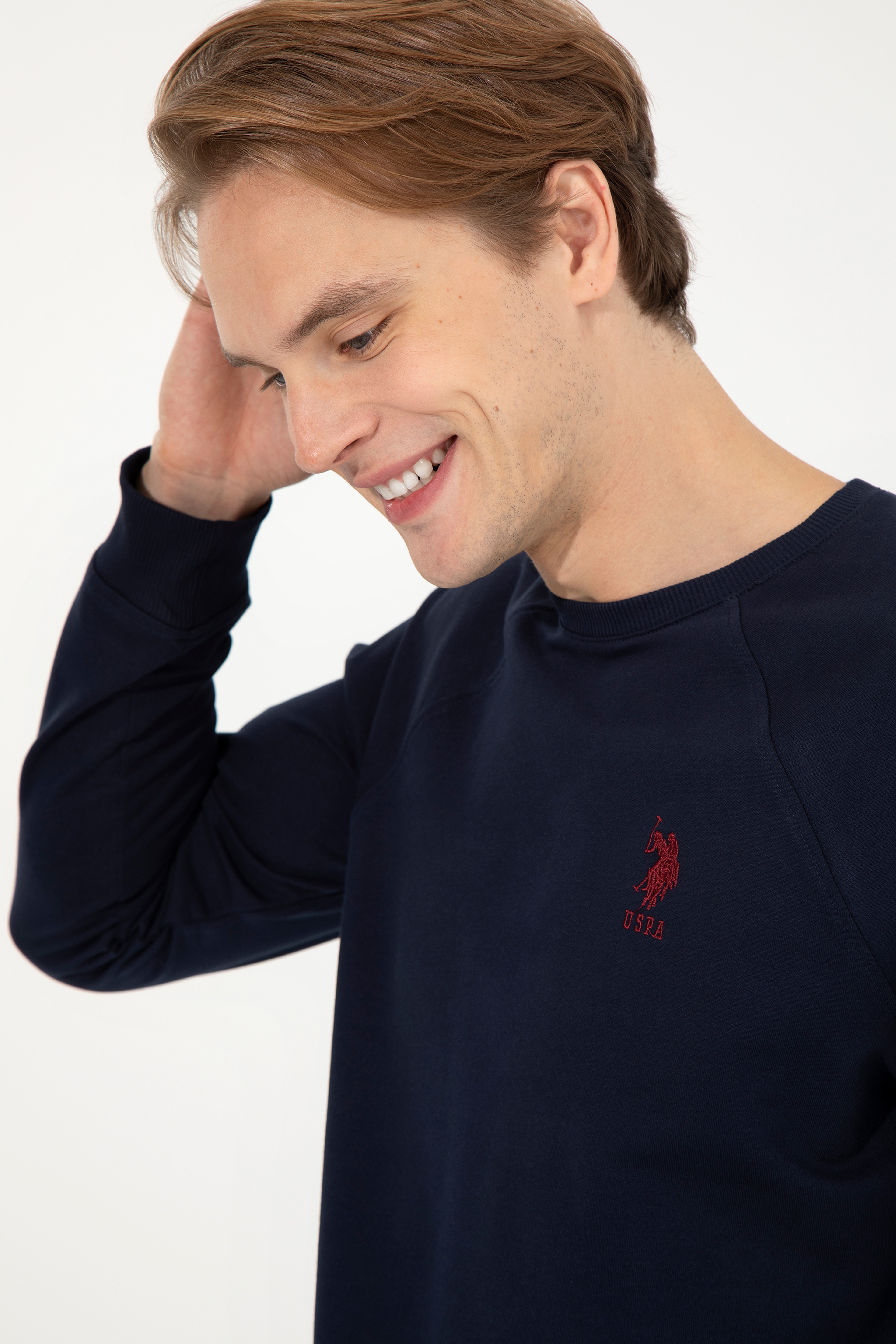 Erkek Lacivert Basic Sweatshirt - Image 3