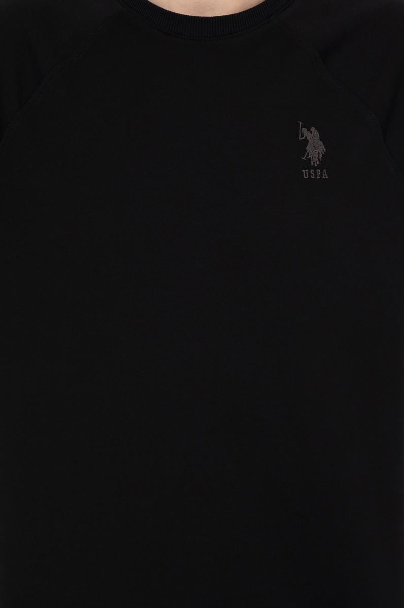 Erkek Siyah Basic Sweatshirt