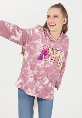 Kadın Açık  Manolya Kapüşonlu Sweatshirt - 50254460019