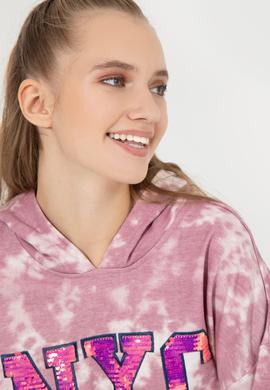 Kadın Açık  Manolya Kapüşonlu Sweatshirt - 50254460019