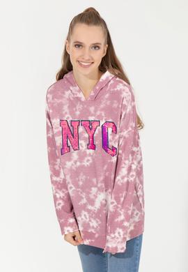 Kadın Açık  Manolya Kapüşonlu Sweatshirt - 50254460019