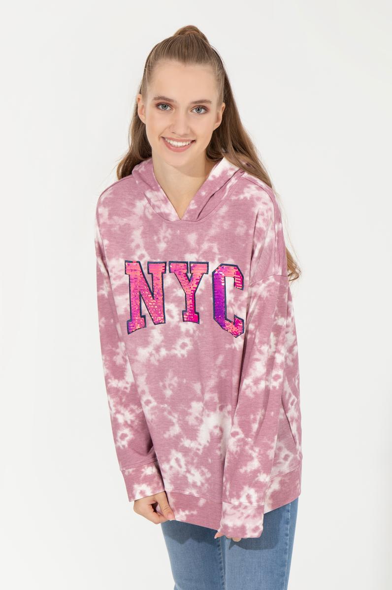 Kadın Açık  Manolya Kapüşonlu Sweatshirt