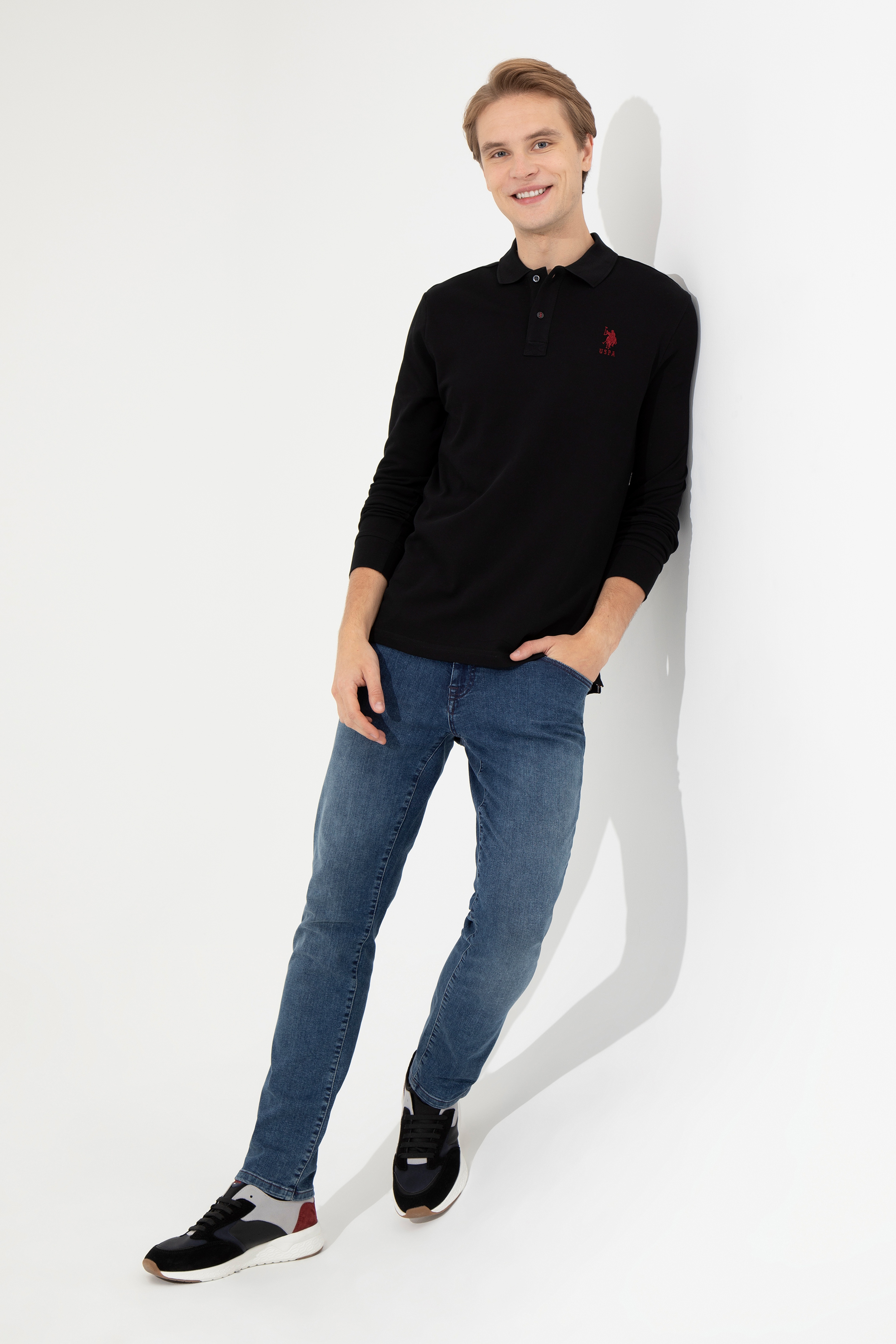 Erkek Siyah Basic Sweatshirt