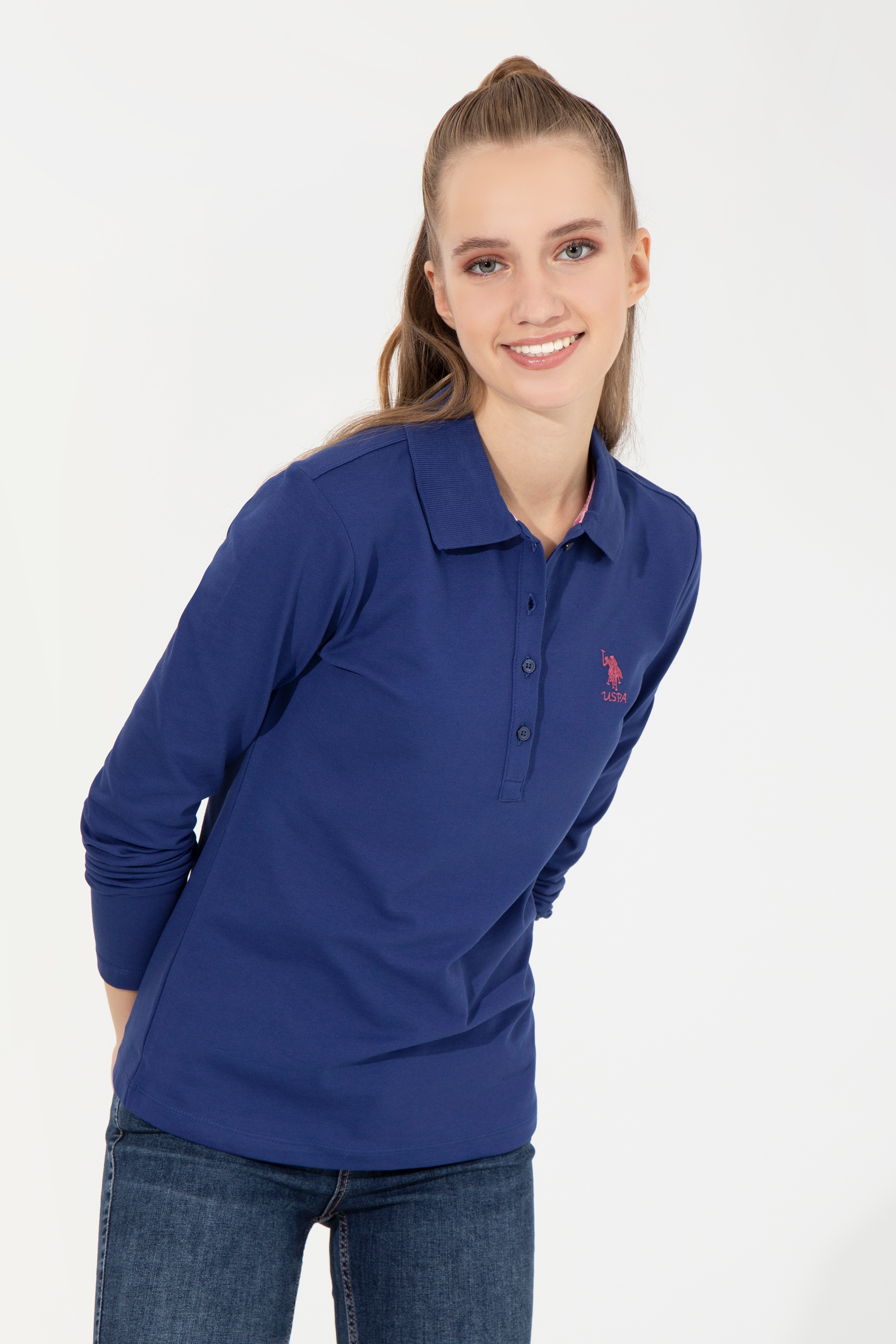 Kadın Mavi Basic Sweatshirt - Image 3