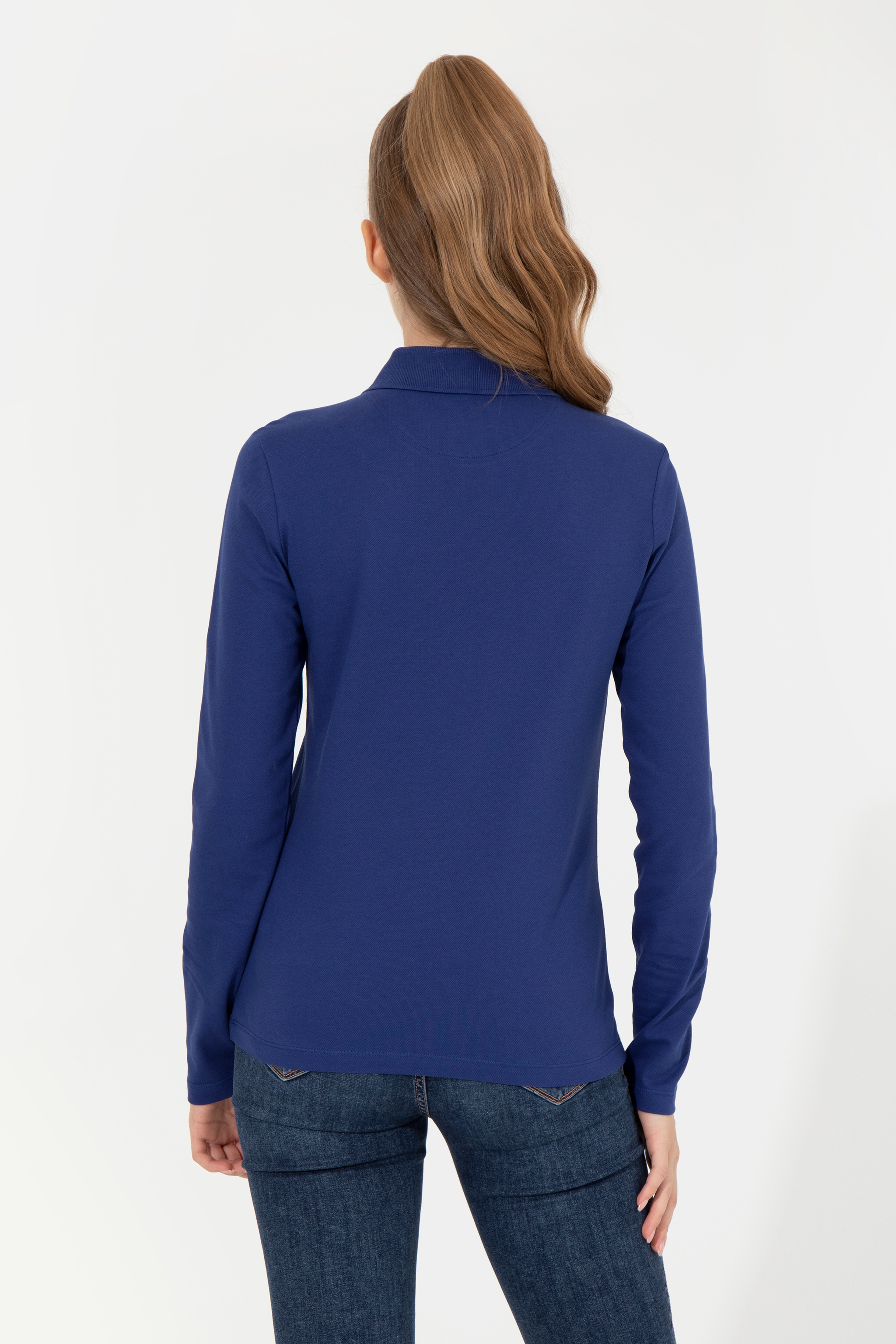 Kadın Mavi Basic Sweatshirt