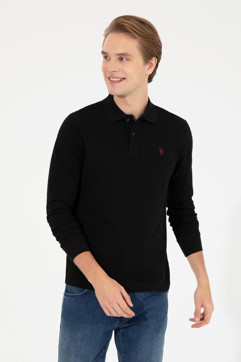 Erkek Siyah Basic Sweatshirt