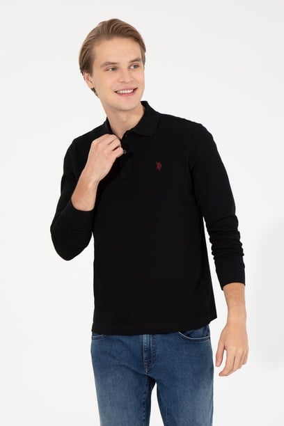 Erkek Siyah Basic Sweatshirt