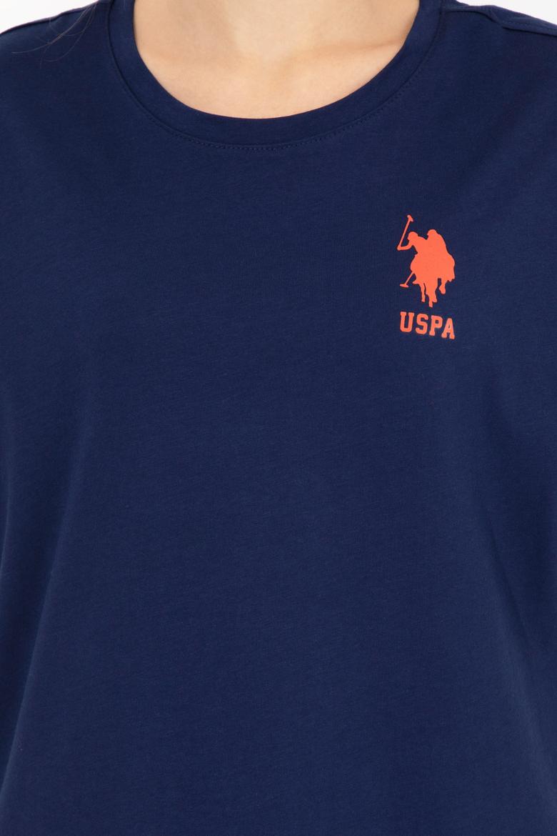 Kadın Lacivert Bisiklet Yaka Tişört - 50246219005