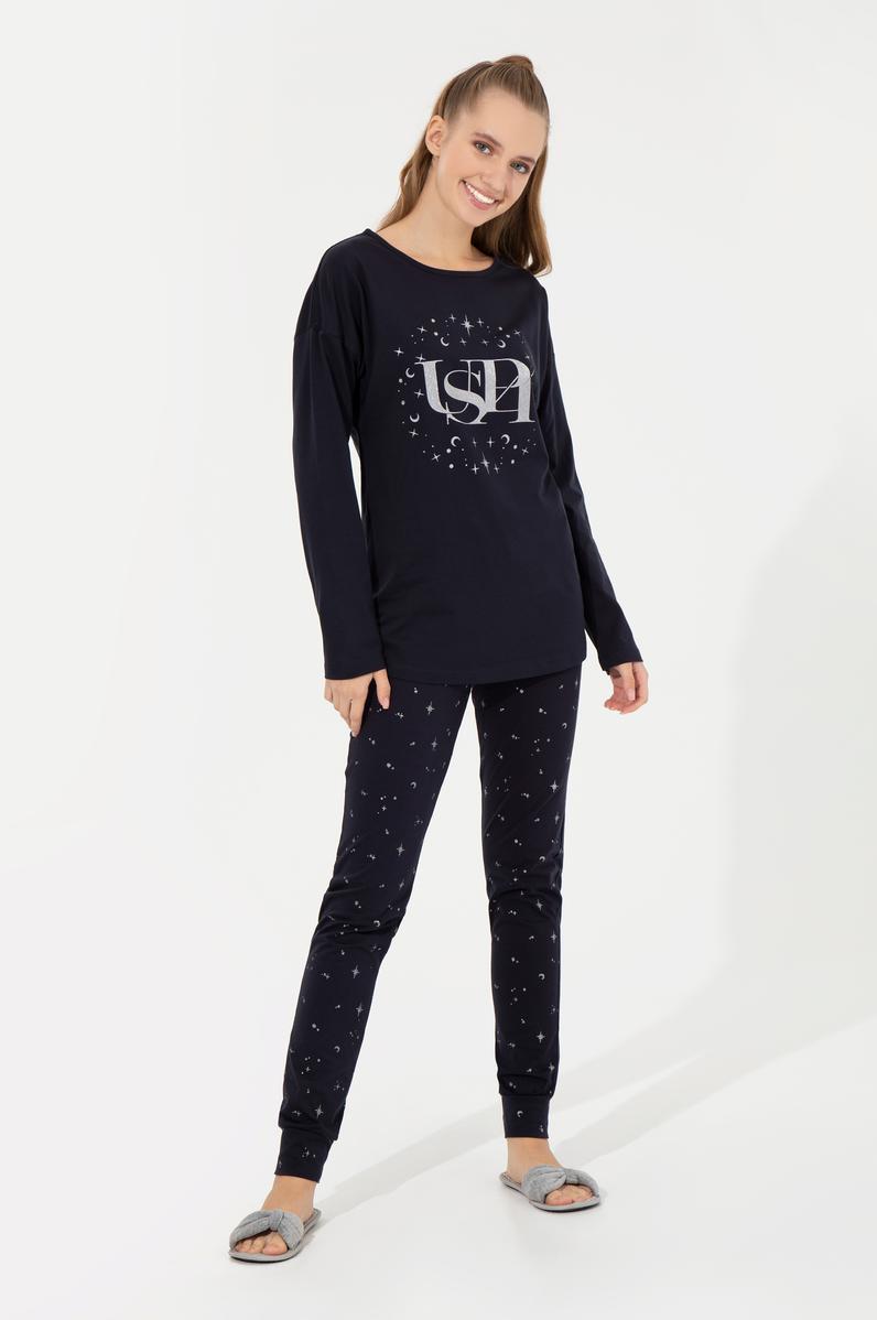 Kadın Lacivert Pijama Takımı