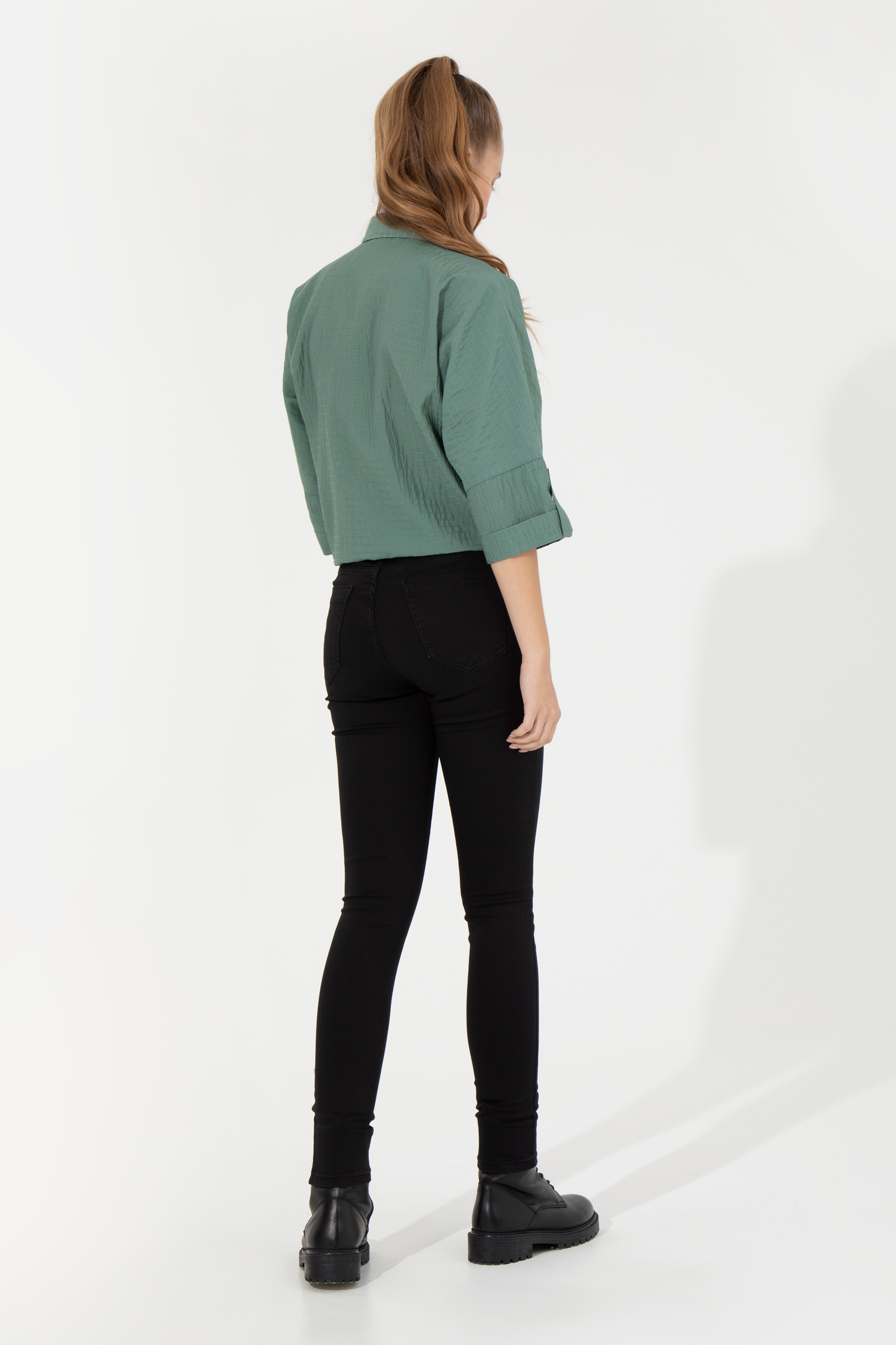 Kadın Siyah Jean Pantolon - Image 4