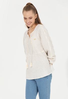 Kadın Krem Uzun Kollu Gömlek - 50249538006