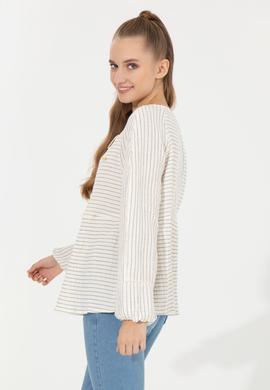 Kadın Krem Uzun Kollu Gömlek - 50249538006