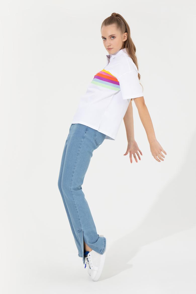 Kadın Açık Mavi Jean Pantolon