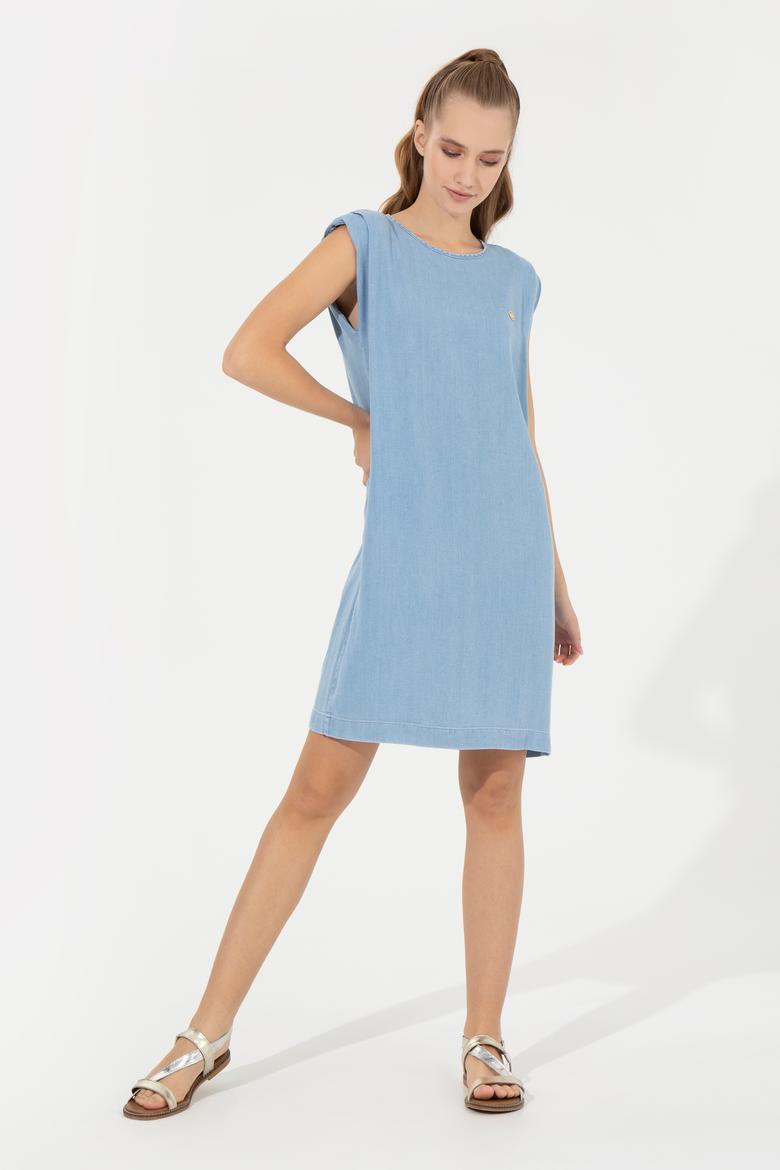 Kadın Açık Mavi Jean Elbise - 50249611003