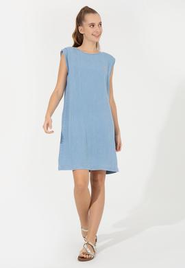 Kadın Açık Mavi Jean Elbise - 50249611003