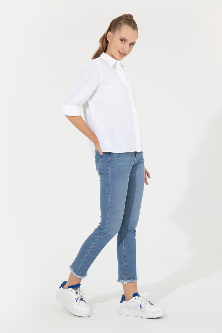 Kadın Açık Mavi Jean Pantolon