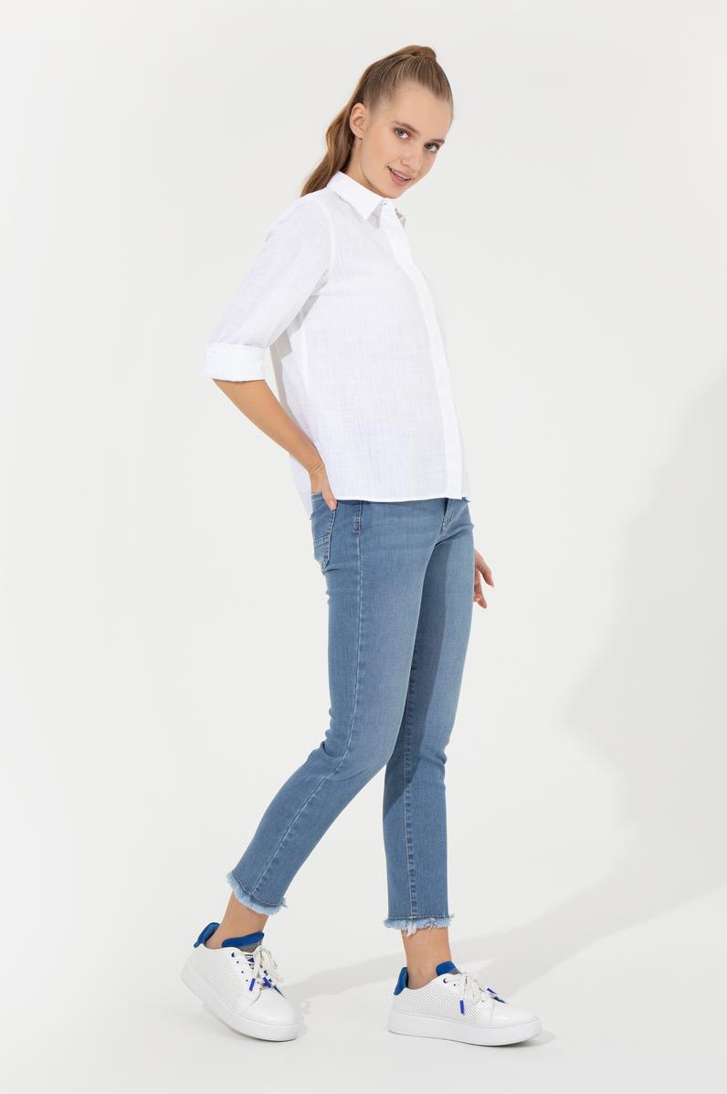 Kadın Açık Mavi Jean Pantolon