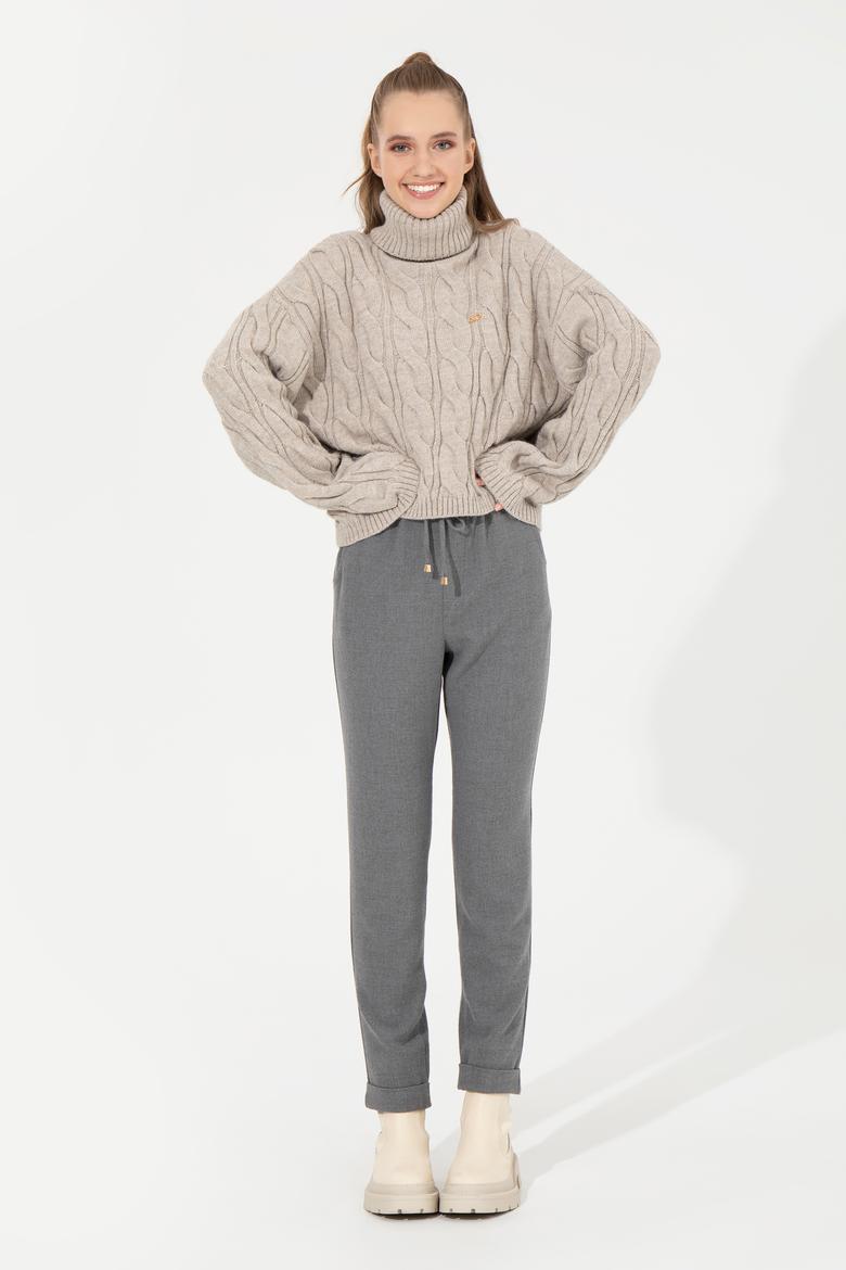 Kadın Gri Pantolon - 50253953003