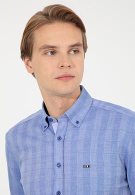 Erkek Mavi Uzun Kollu Gömlek - 50254118006