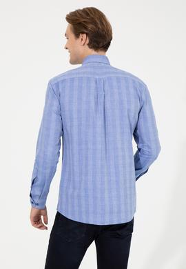 Erkek Mavi Uzun Kollu Gömlek - 50254118006