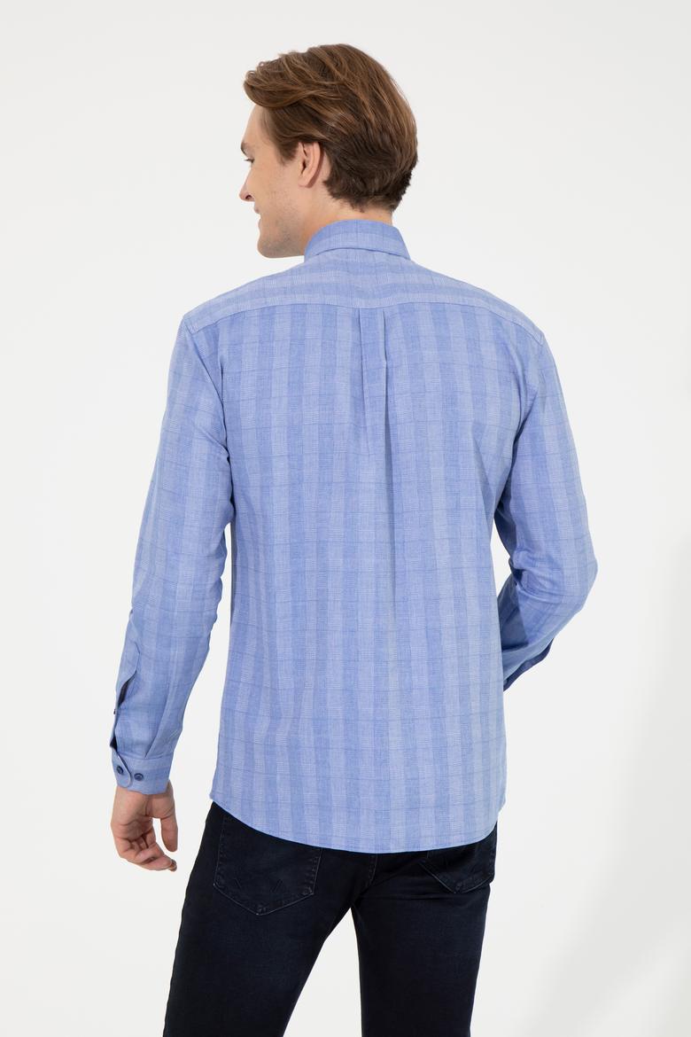 Erkek Mavi Uzun Kollu Gömlek - 50254118006