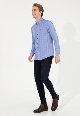 Erkek Mavi Uzun Kollu Gömlek - 50254118006
