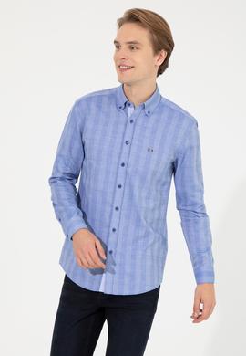 Erkek Mavi Uzun Kollu Gömlek - 50254118006