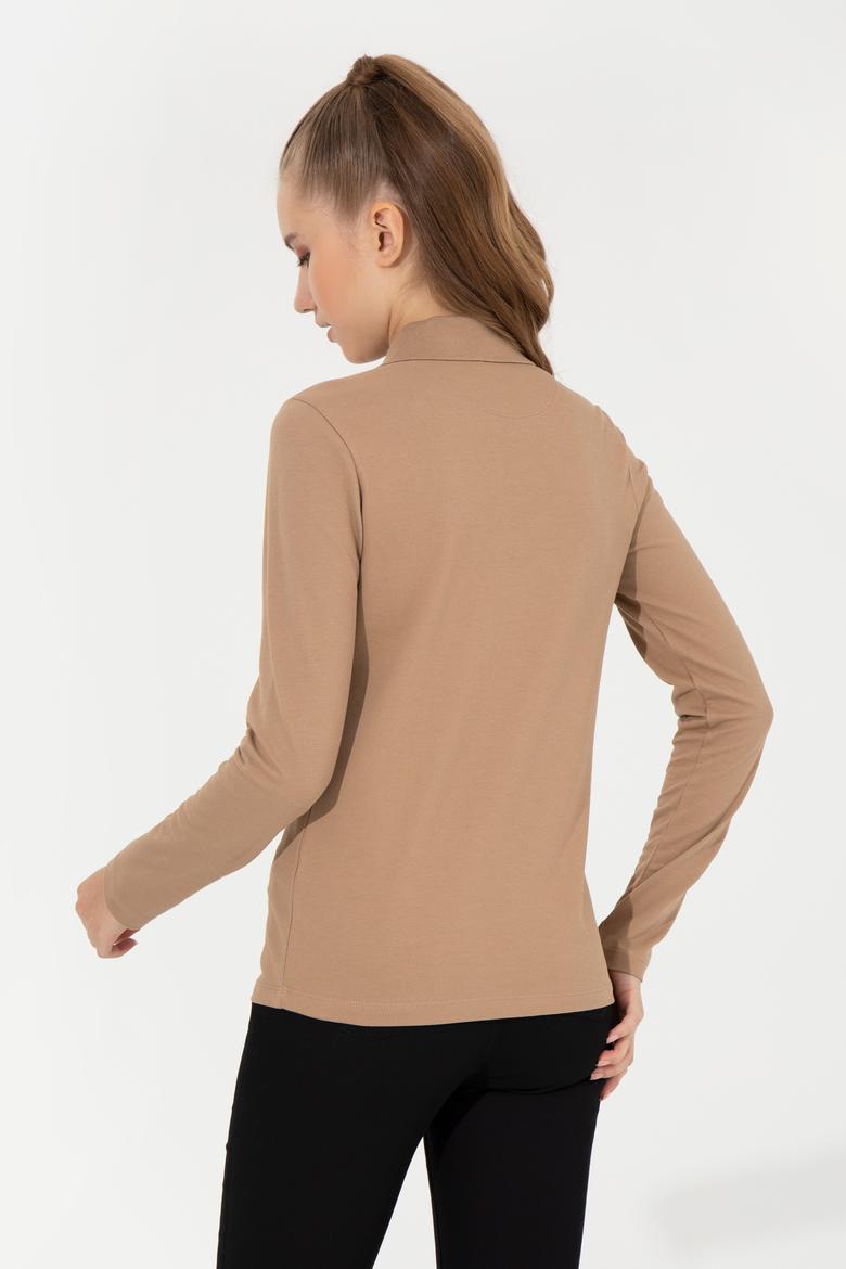 Kadın Camel Basic Sweatshirt - 50256259123