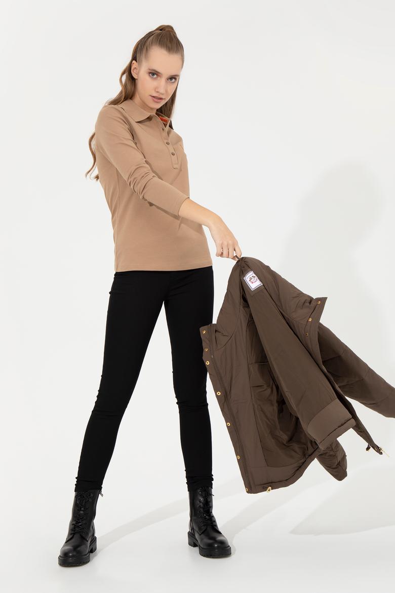 Kadın Camel Basic Sweatshirt - 50256259123