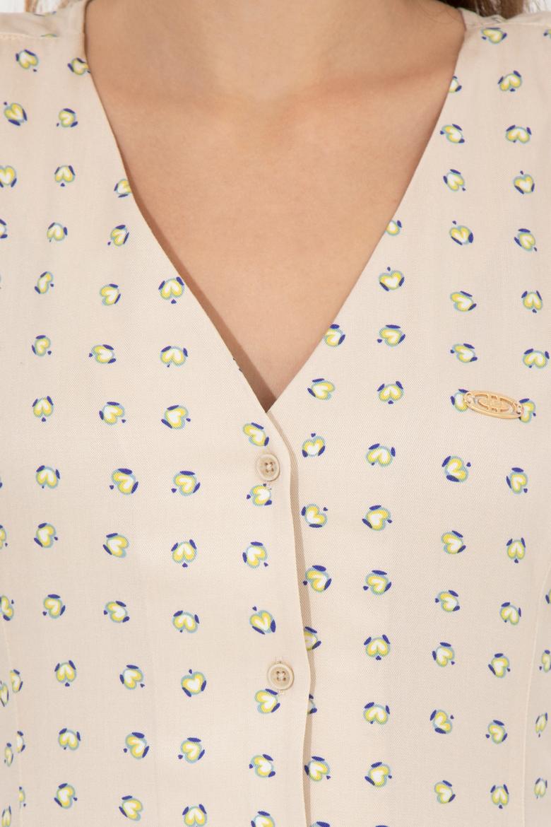 Kadın Haki Dokuma Elbise - 50248493002